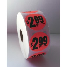 $2.99 - 1.5" Red Label Roll